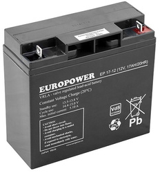 EP series AGM EUROPOWER 12V 17Ah battery with a service life of 6-9 years
