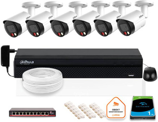 DAHUA IP surveillance kit 6x camera IPC-HFW2849S-S-IL-0280B 8MPX