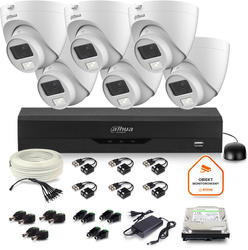 Dahua dohledová sada 6x dome kamera HAC-HDW1500CLQ-IL-A-0280B-S2 1TB IR 20m 5MP