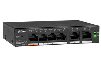 Switch Dahua CS4006-4ET-60 - 6-poorts switch PoE Ethernet 60W
