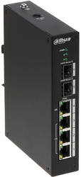 Switch Dahua PFS3206-4P-96 6-port 4x PoE 2x SFP 96W unmanaged industrial