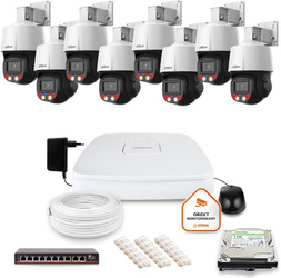 Dahua IP surveillance kit 8x 4MP PTZ camera with 1TB drive - Complete security system