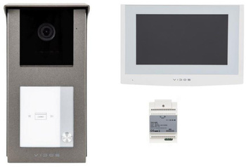 VIDOS 2IP S201-1 video intercom with M200W-X monitor intercom set
