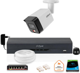 Dahua 8mpx IP Camera Kit PC-HFW1839TC-A-IL-0280B-S6 with 1TB Drive