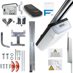 FAAC D1000 FDS garage door operator kit with 3m two-piece Kevlar rail