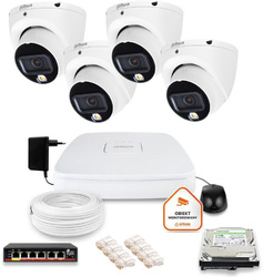 Dahua IP dohledová sada 4 6Mpx dome kamer s 1TB diskem