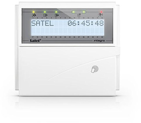 LCD keypad SATEL INT-KLCDR-W with white backlight and 125 kHz card reader
