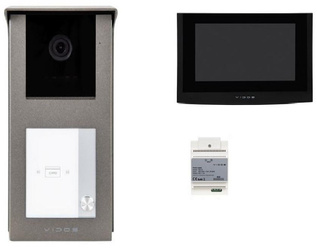 Vidos 2IP S201-1 video intercom with M200B monitor black intercom set
