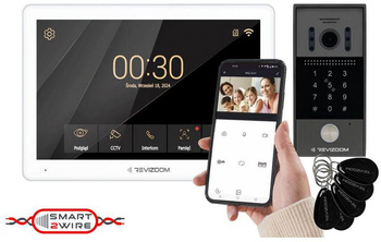 Revizoom RM-T203HD White video intercom with RC-212HD-CK1 camera