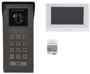 VIDOS 2IP S200 video intercom with M200W-X monitor IP intercom set