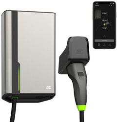 Green Cell HabuDen 22kW Type 2 5M EV Wallbox Charger with GC BT Wi-Fi app