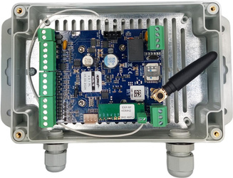 ROPAM MultiLTE-RF/AT-GSM-MINI90 set with 230VAC/12VDC power supply in a hermetic housing