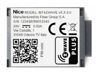 Interface Nice IBT4ZWAVE för styrning av hemautomation via Z-Wave-teknik