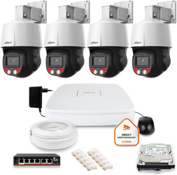 Dahua IP Überwachungsset mit 4 4MPx PTZ Kameras und 1TB HDD