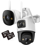 Zestaw 2 kamer IP Imou bullet 3 5MP i Cruiser Dual 10MP z kartami pamięci 32GB